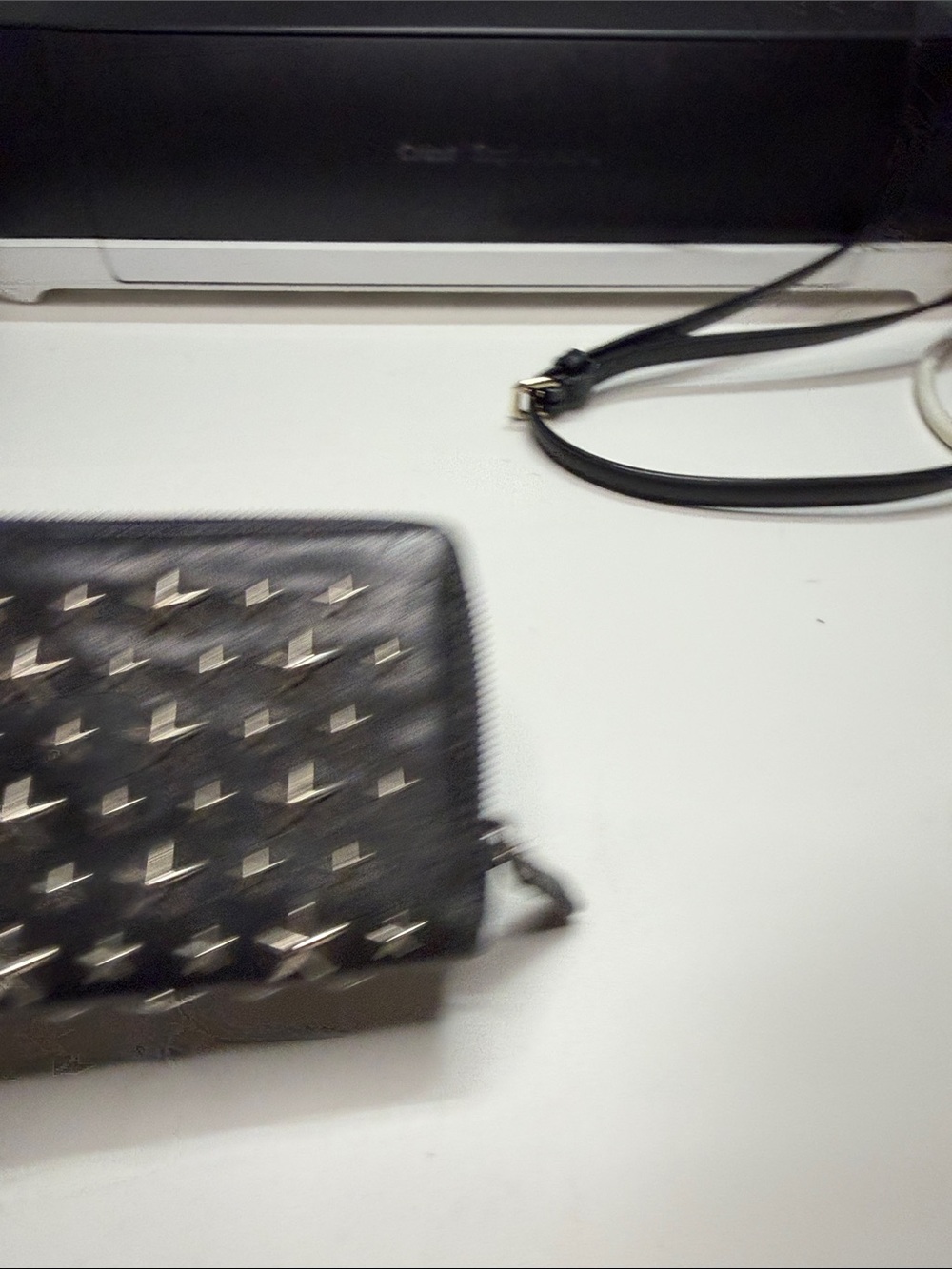 Jimmy Choo Black Leather Star-Embellished Zip Wallet - Picture 4 of 7